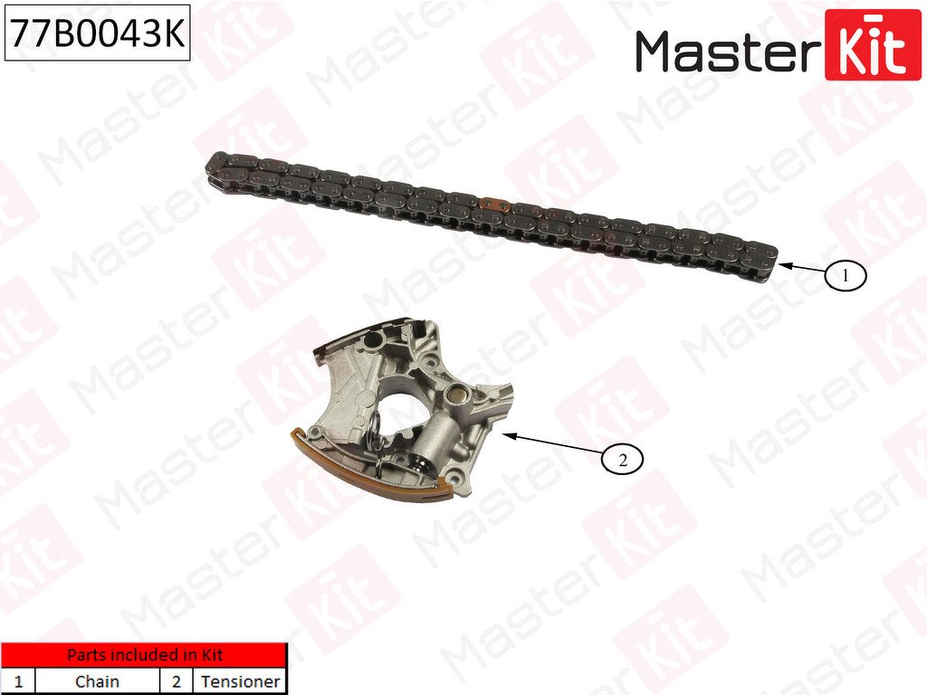 Комплект цепи ГРМ MASTERKIT, 77B0043K