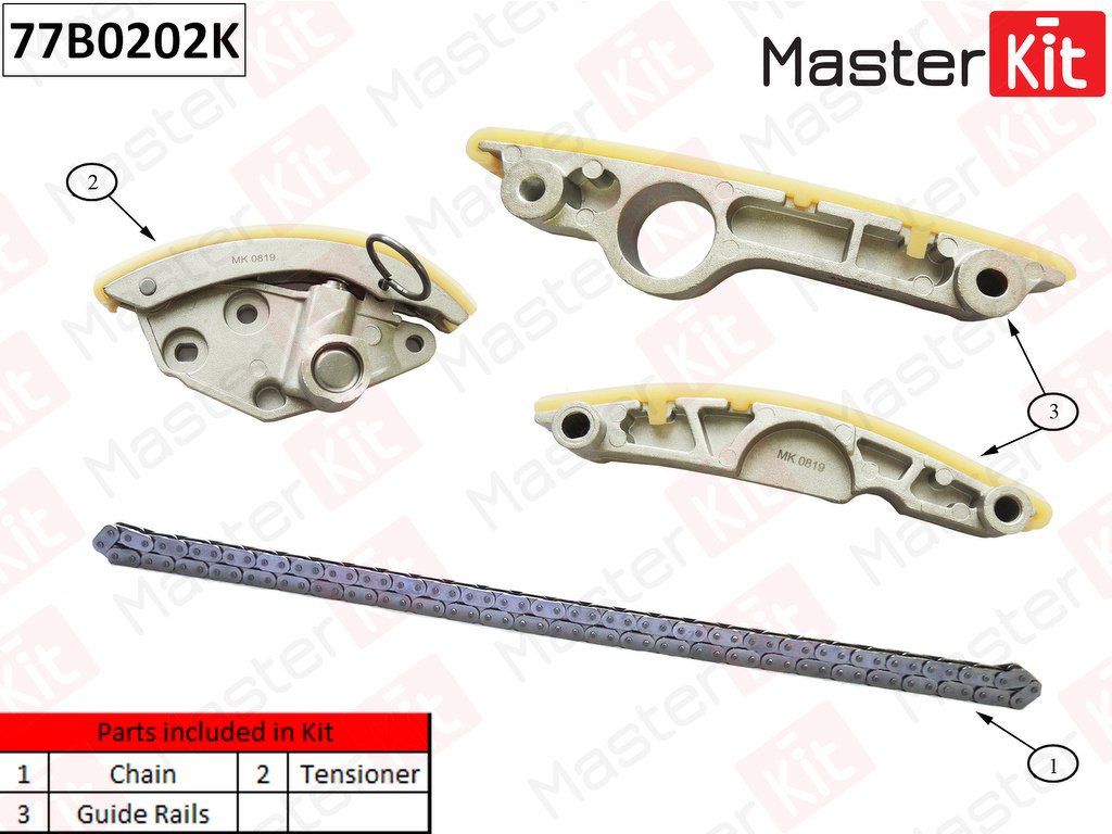 Комплект цепи ГРМ VAG CEUC MASTERKIT, 77B0202K