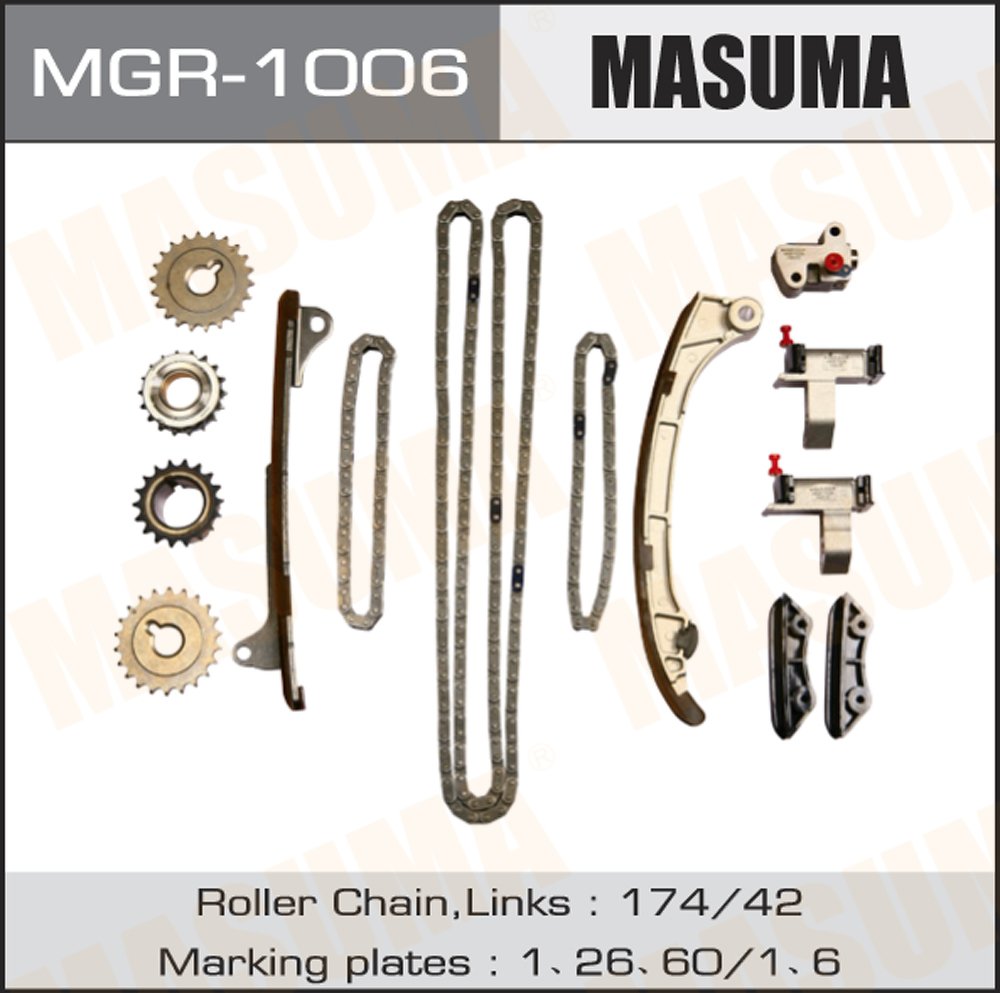 Комплект цепи ГРМ 1GR-FE MASUMA, MGR1006