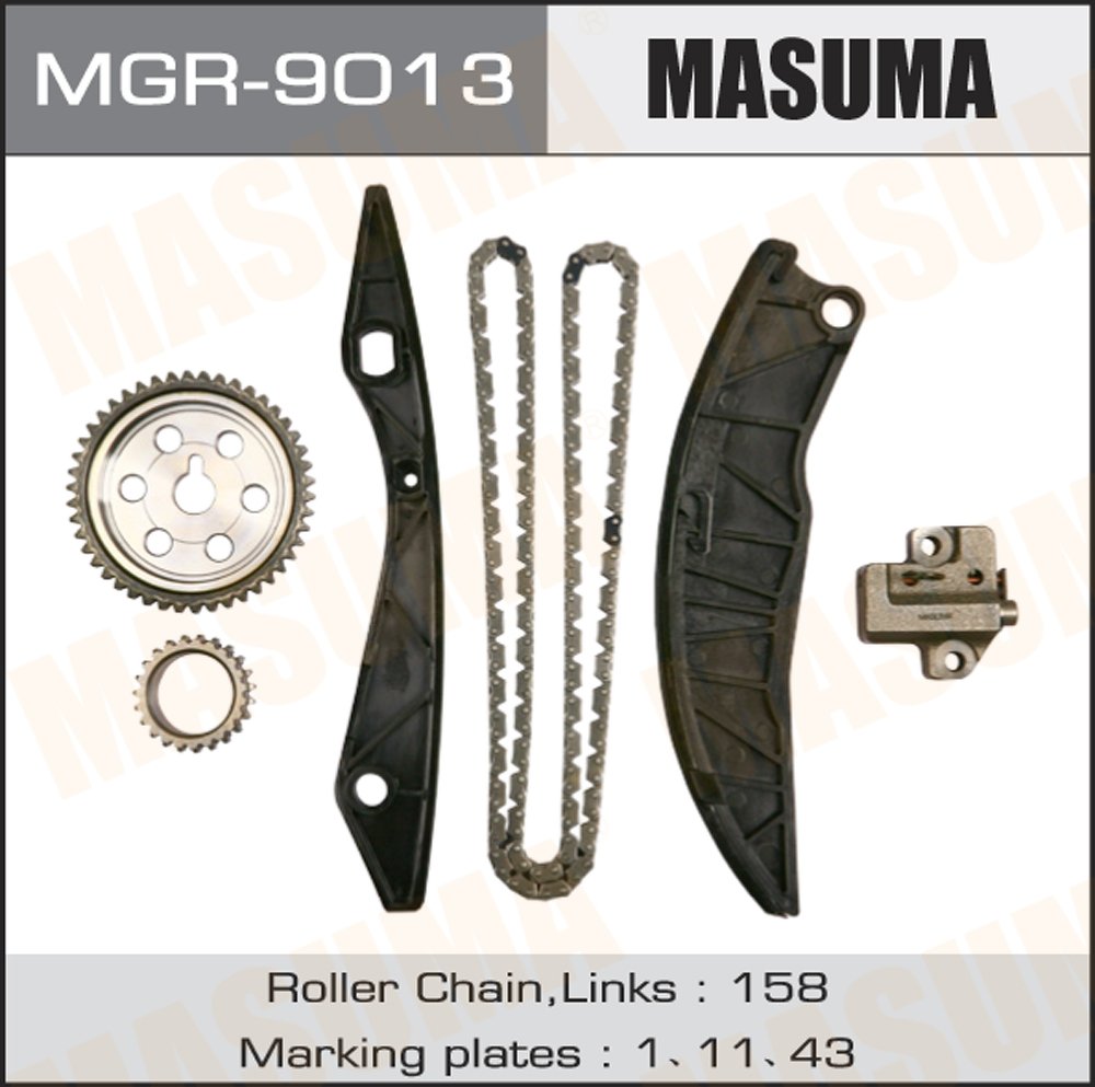 Комплект цепи ГРМ GAMMA 1.4, 1.6 No VVT MASUMA, MGR9013