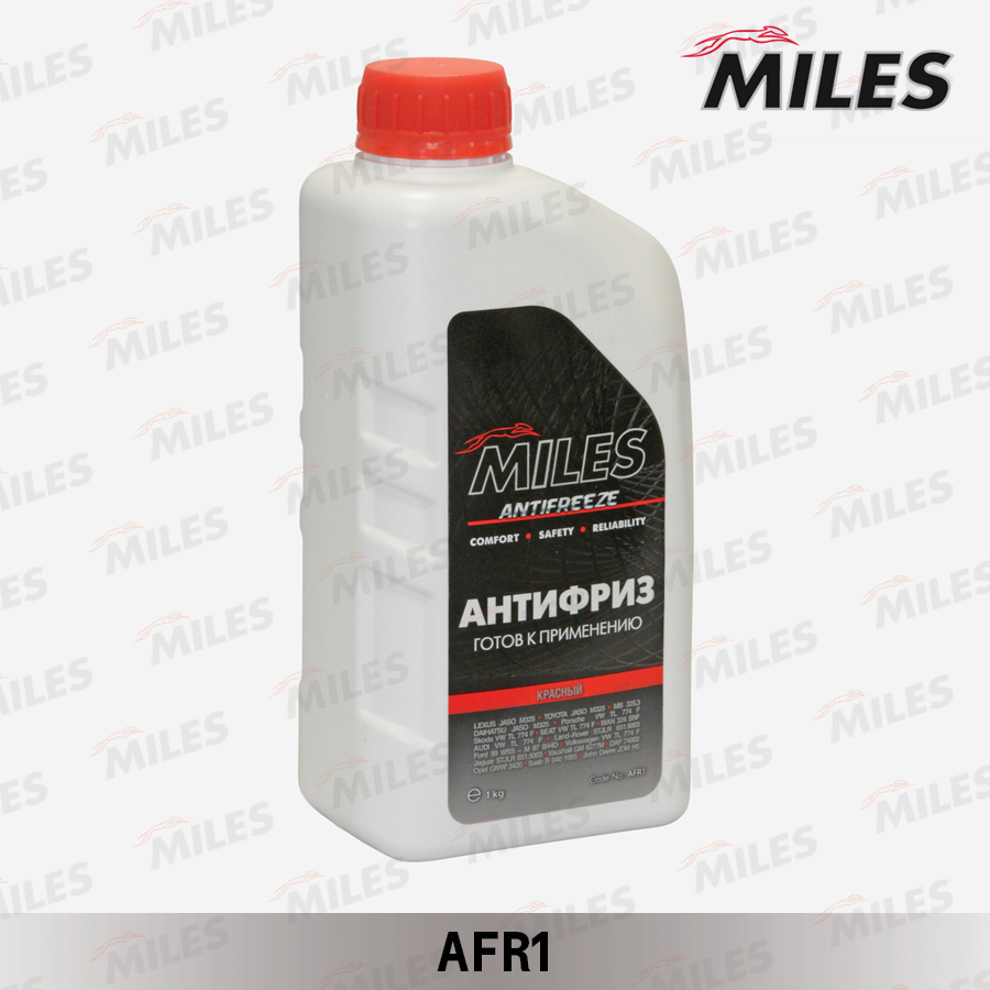 Антифриз готовый G12G12+ (красный) 1кг. MILES, AFR1