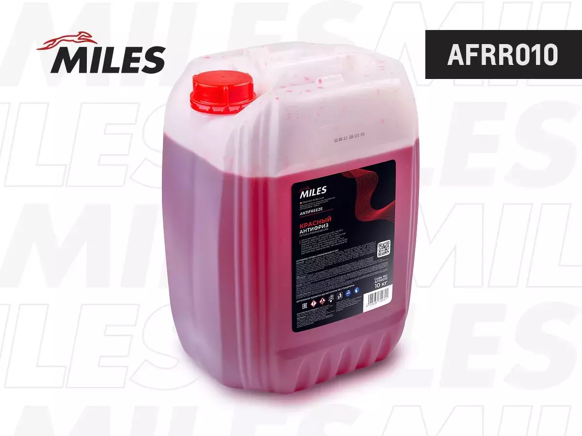 Антифриз готовый G12G12+ (красный) 10 кг. MILES, AFRR010