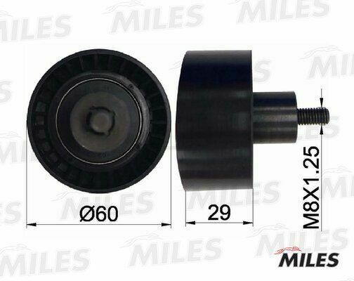 Ролик направляющий  ГРМ MILES, AG02030