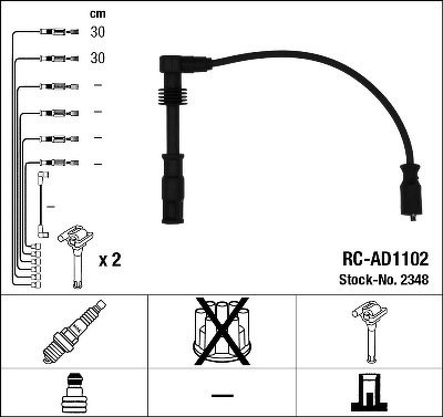 Комплект проводов NGK, RCAD1102