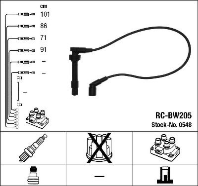 Комплект проводов NGK, RCBW205