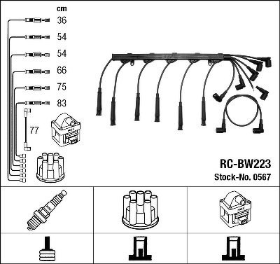 Комплект проводов NGK, RCBW223