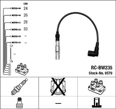 Комплект проводов NGK, RCBW235