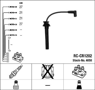 Комплект проводов NGK, RCCR1202