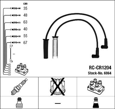 Комплект проводов NGK, RCCR1204