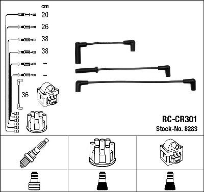 Провода высоковольтные NGK, RCCR301