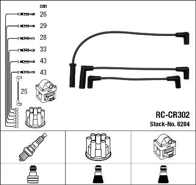 Провода высоковольтные NGK, RCCR302