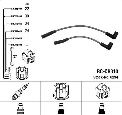 Провода высоковольтные NGK, RCCR310