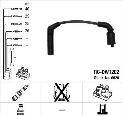 Комплект проводов NGK, RCDW1202