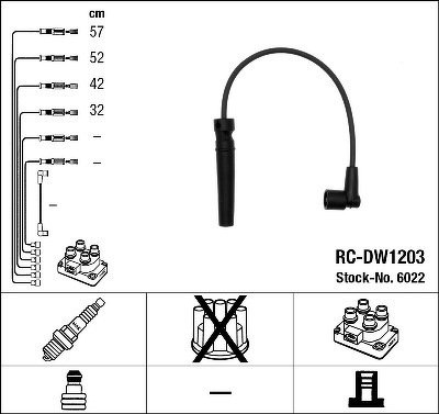 Комплект проводов NGK, RCDW1203