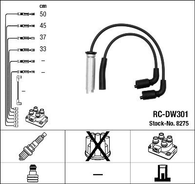 Комплект проводов NGK, RCDW301