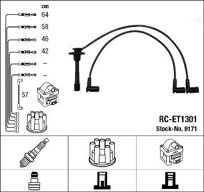 Комплект проводов NGK, RCET1301