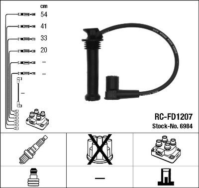 Комплект проводов NGK, RCFD1207