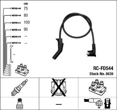 Комплект проводов NGK, RCFD544