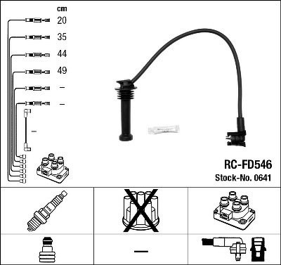 Комплект проводов NGK, RCFD546