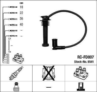 Комплект проводов NGK, RCFD807