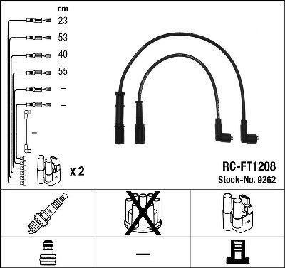 Комплект проводов NGK, RCFT1208