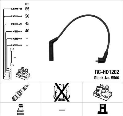Комплект проводов NGK, RCHD1202
