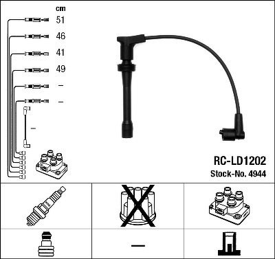 Комплект проводов NGK, RCLD1202