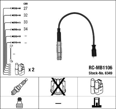 Комплект проводов NGK, RCMB1106
