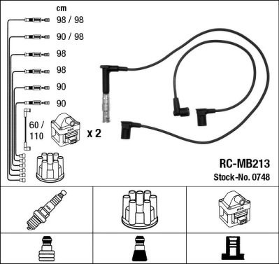 Комплект проводов NGK, RCMB213