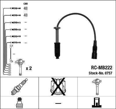 Комплект проводов NGK, RCMB222