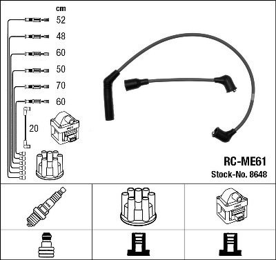 Комплект проводов NGK, RCME61