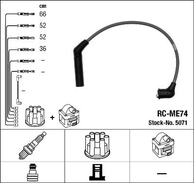 Комплект проводов NGK, RCME74