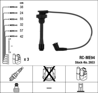 Комплект проводов NGK, RCME94
