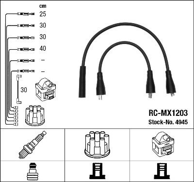 Комплект проводов NGK, RCMX1203
