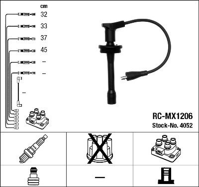 Комплект проводов NGK, RCMX1206