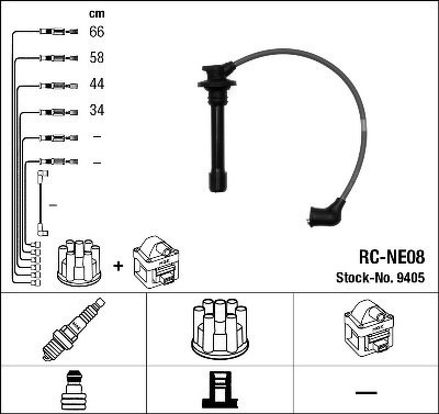 Комплект проводов NGK, RCNE08