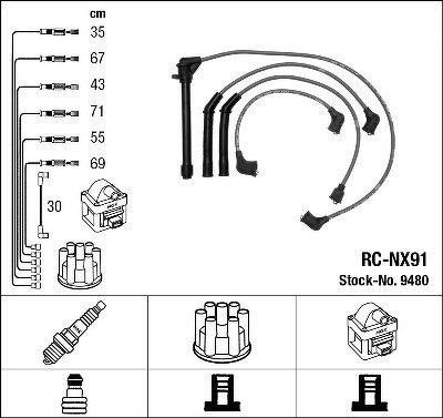 Комплект проводов NGK, RCNX91