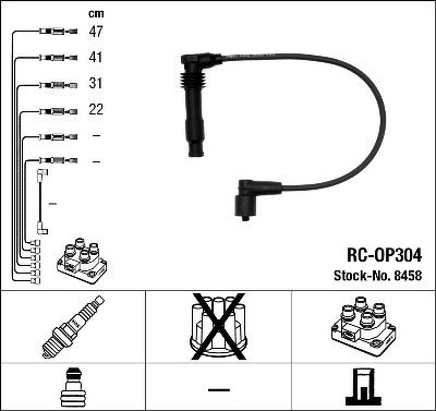 Комплект проводов NGK, RCOP304