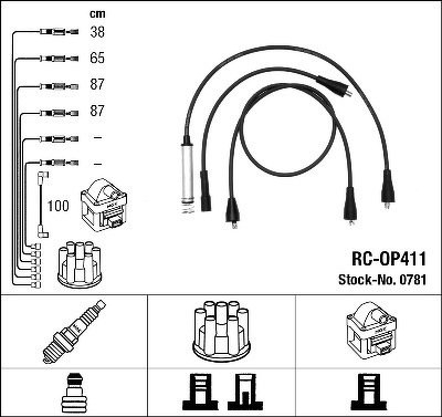 Комплект проводов NGK, RCOP411