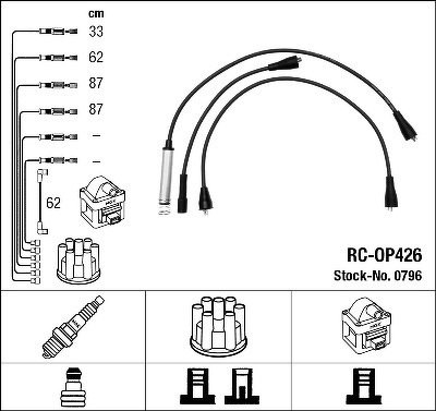 Комплект проводов NGK, RCOP426