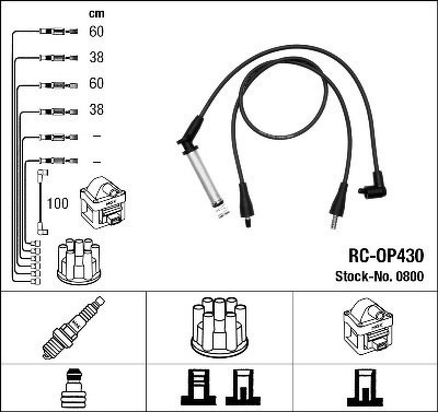 Комплект проводов NGK, RCOP430