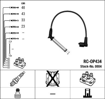 Комплект проводов NGK, RCOP434