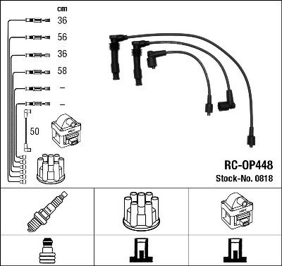 Комплект проводов NGK, RCOP448