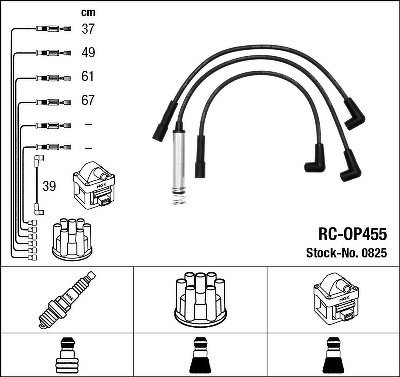 Комплект проводов NGK, RCOP455