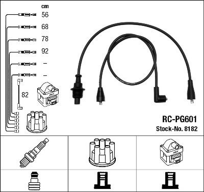 Провода высоковольтные NGK, RCPG601