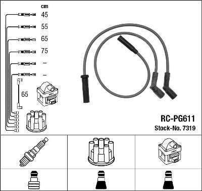 Комплект проводов NGK, RCPG611