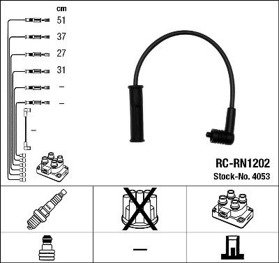Комплект проводов NGK, RCRN1202
