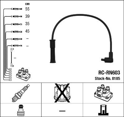 Комплект проводов NGK, RCRN603