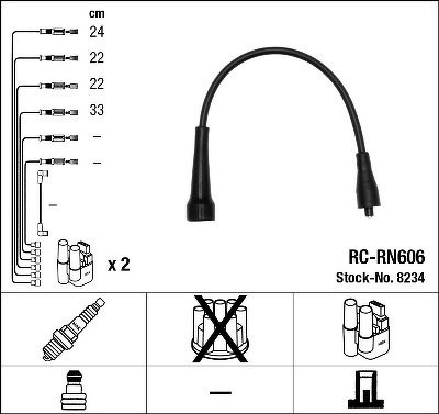 Комплект проводов NGK, RCRN606