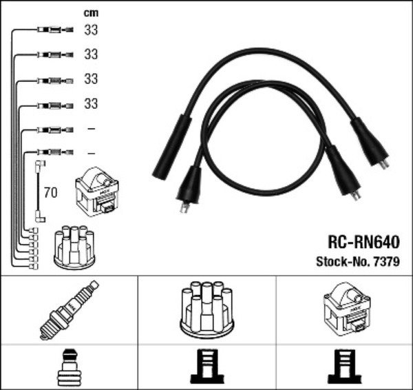 Комплект проводов NGK, RCRN640